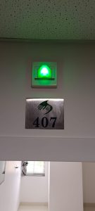 9044A Nurse-Call Systems Door Display Unit in standby mode