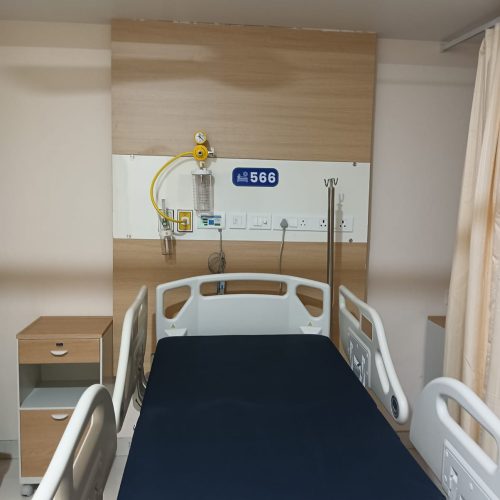 2012A Nurse-Call Systems Bed-Unit on concealed panelling in Room