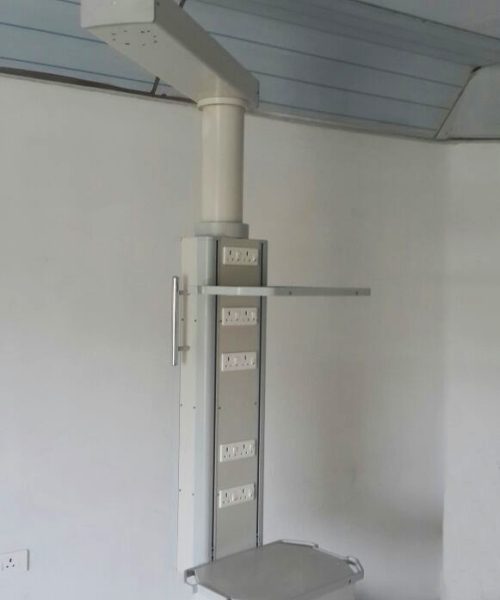 9080D OT Pendant Single Arm with Shelf & Drawer